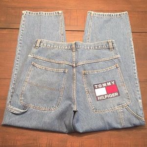 VTG Tommy Hilfiger Carpenter Jeans w/ Patch 38x33